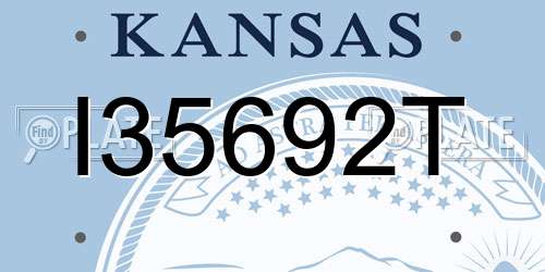 I35692T Kansas License Plate