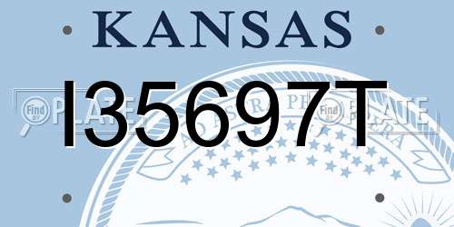 I35697T Kansas License Plate