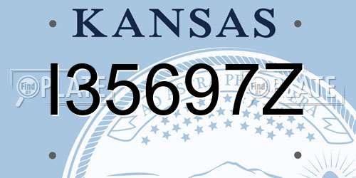 I35697Z Kansas License Plate
