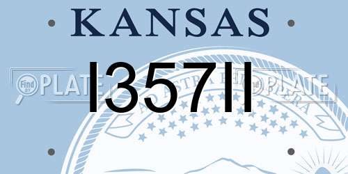I357II Kansas License Plate