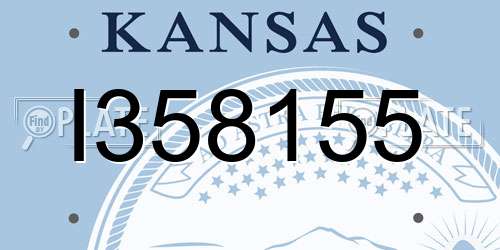 I358155 Kansas License Plate