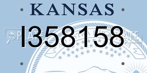 I358158 Kansas License Plate