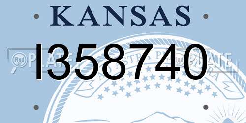 I358740 Kansas License Plate