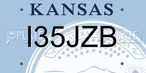 I35JZB Kansas License Plate