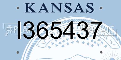 I365437 Kansas License Plate