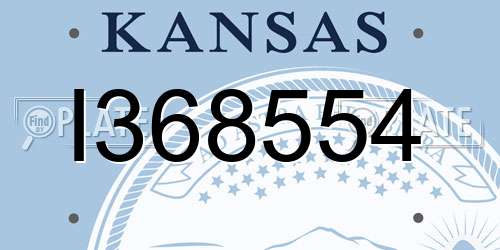 I368554 Kansas License Plate