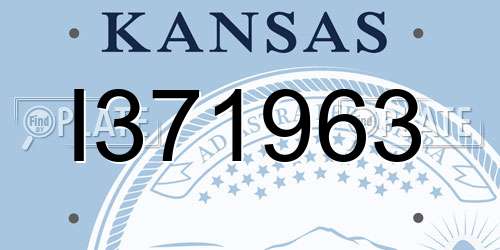 I371963 Kansas License Plate