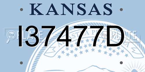 I37477D Kansas License Plate