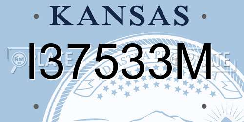 I37533M Kansas License Plate