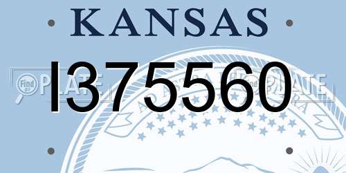 I375560 Kansas License Plate