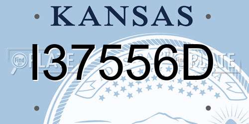 I37556D Kansas License Plate