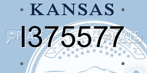 I375577 Kansas License Plate