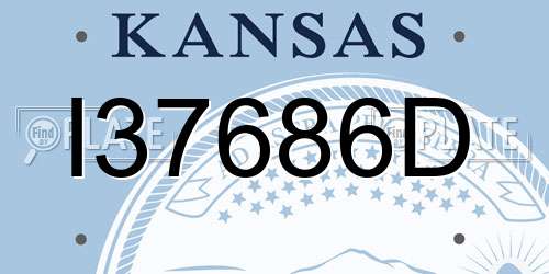 I37686D Kansas License Plate