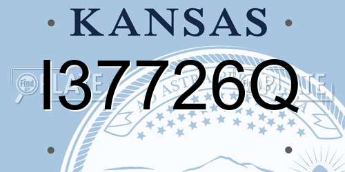 I37726Q Kansas License Plate