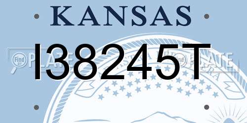 I38245T Kansas License Plate