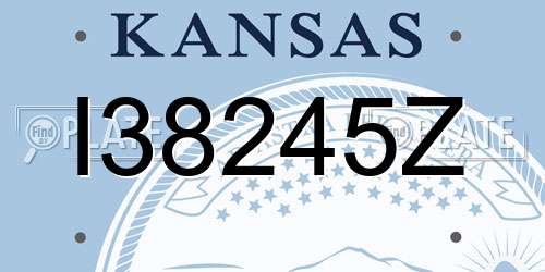 I38245Z Kansas License Plate