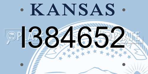 I384652 Kansas License Plate