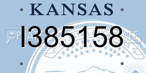 I385158 Kansas License Plate