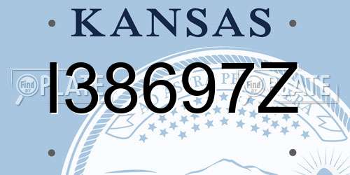 I38697Z Kansas License Plate