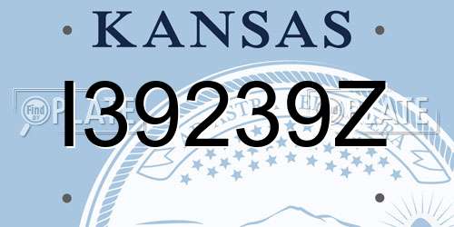 I39239Z Kansas License Plate