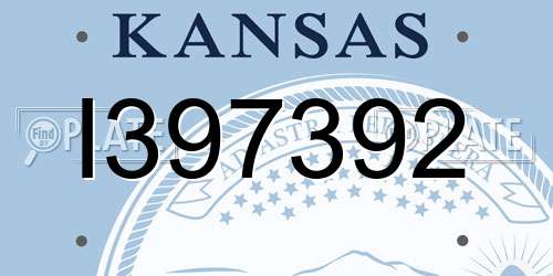 I397392 Kansas License Plate