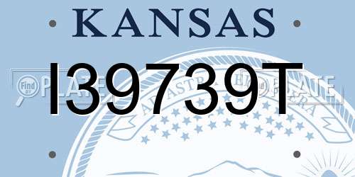 I39739T Kansas License Plate