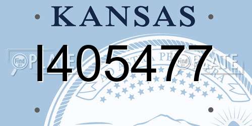 I405477 Kansas License Plate