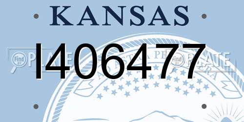 I406477 Kansas License Plate