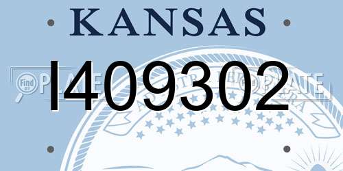 I409302 Kansas License Plate