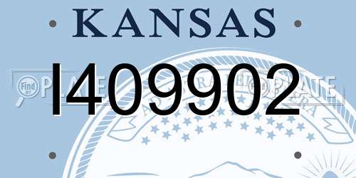 I409902 Kansas License Plate