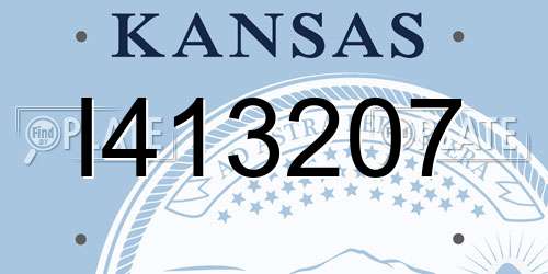 I413207 Kansas License Plate