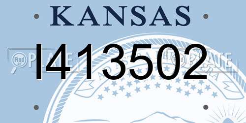 I413502 Kansas License Plate
