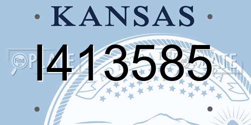I413585 Kansas License Plate