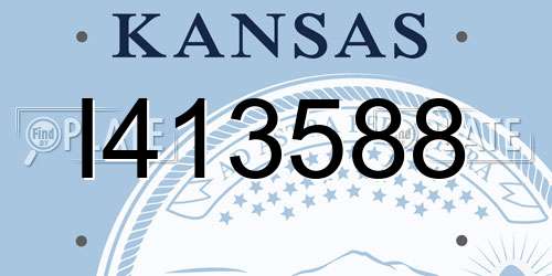 I413588 Kansas License Plate