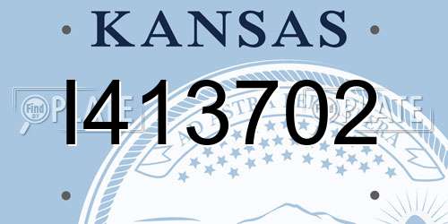 I413702 Kansas License Plate
