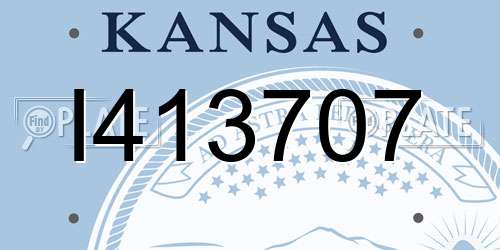 I413707 Kansas License Plate