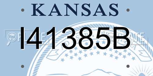 I41385B Kansas License Plate