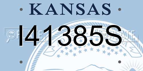 I41385S Kansas License Plate