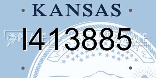 I413885 Kansas License Plate