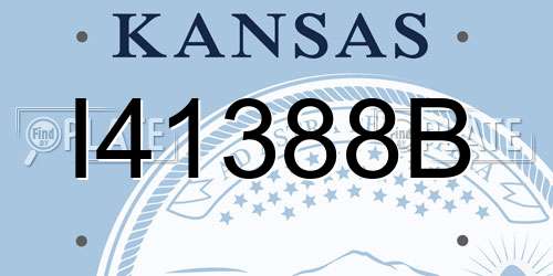I41388B Kansas License Plate