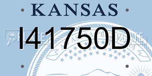 I41750D Kansas License Plate