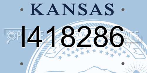 I418286 Kansas License Plate