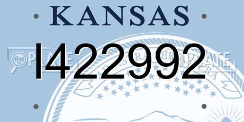 I422992 Kansas License Plate