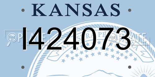 I424073 Kansas License Plate