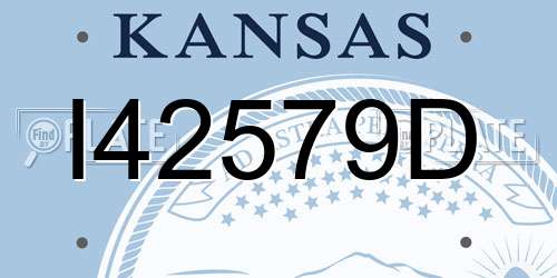 I42579D Kansas License Plate