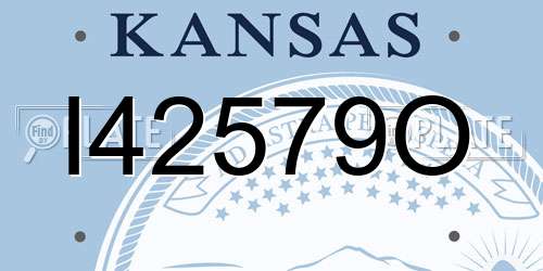 I42579O Kansas License Plate