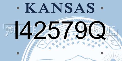 I42579Q Kansas License Plate