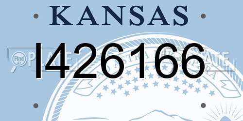I426166 Kansas License Plate