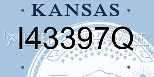 I43397Q Kansas License Plate