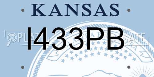 I433PB Kansas License Plate